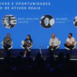 Francisco Carvalho, CEO de Blockchain Rio; Ariel Scaliter, cofundador de Agroken; Solange Gueiros, ingeniera de Chainlink; Andreas Blazoudakis, CEO de Netspaces; Diego Consimo, represente de XDC Network; y Valentin Jaremtchuk, fundador de Win Investment. Fuente: YouTube Ripio.